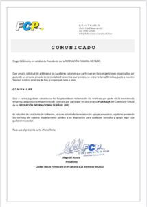 "Comunicado