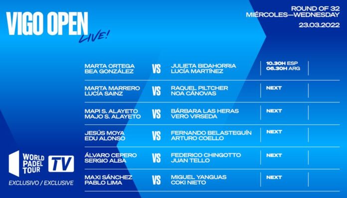 Consulta los partidos de este miércoles en el Vigo Open