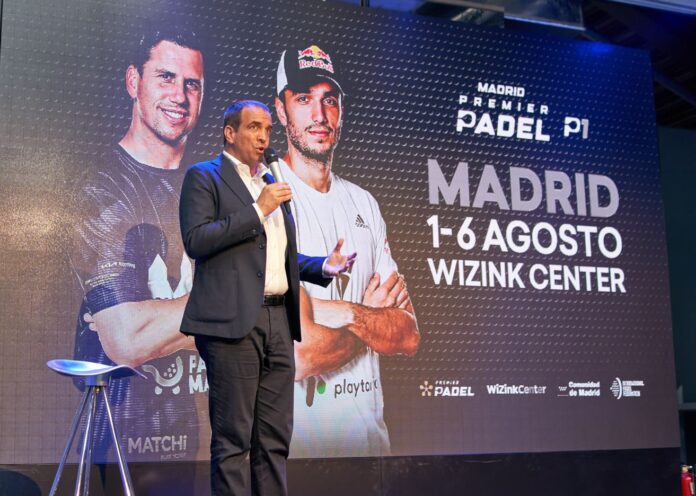 Luigi Carraro en la presentación del Madrid Premier Padel.