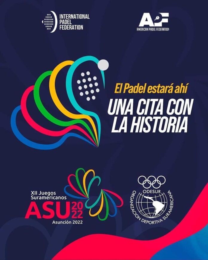 El pádel cada vez más cerca del sueño de ser olímpico y es que será disciplina deportiva de los Juegos Suramericanos de Asunción, Paraguay.