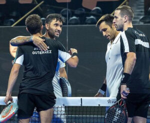 Sanyo saluda a Agustín tras finalizar el partido