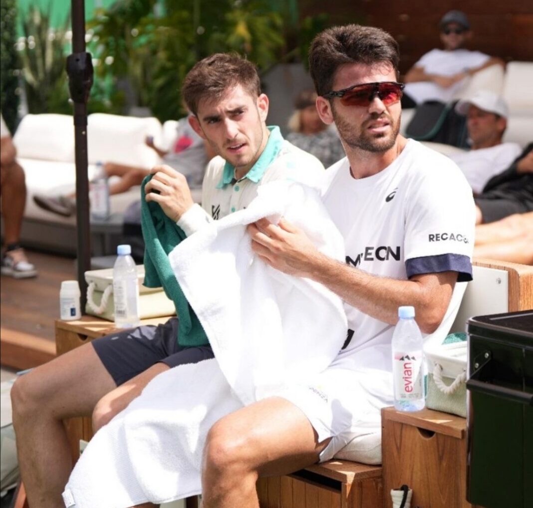 Garrido y Sanz entrenando juntos Garrido y Sanz entrenando juntos