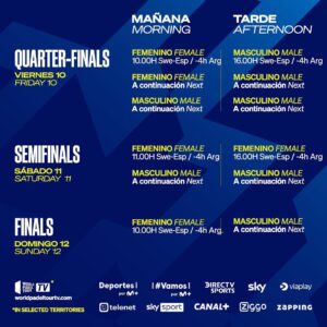 Horarios Malmo Open