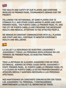 Comunicado Premier Padel