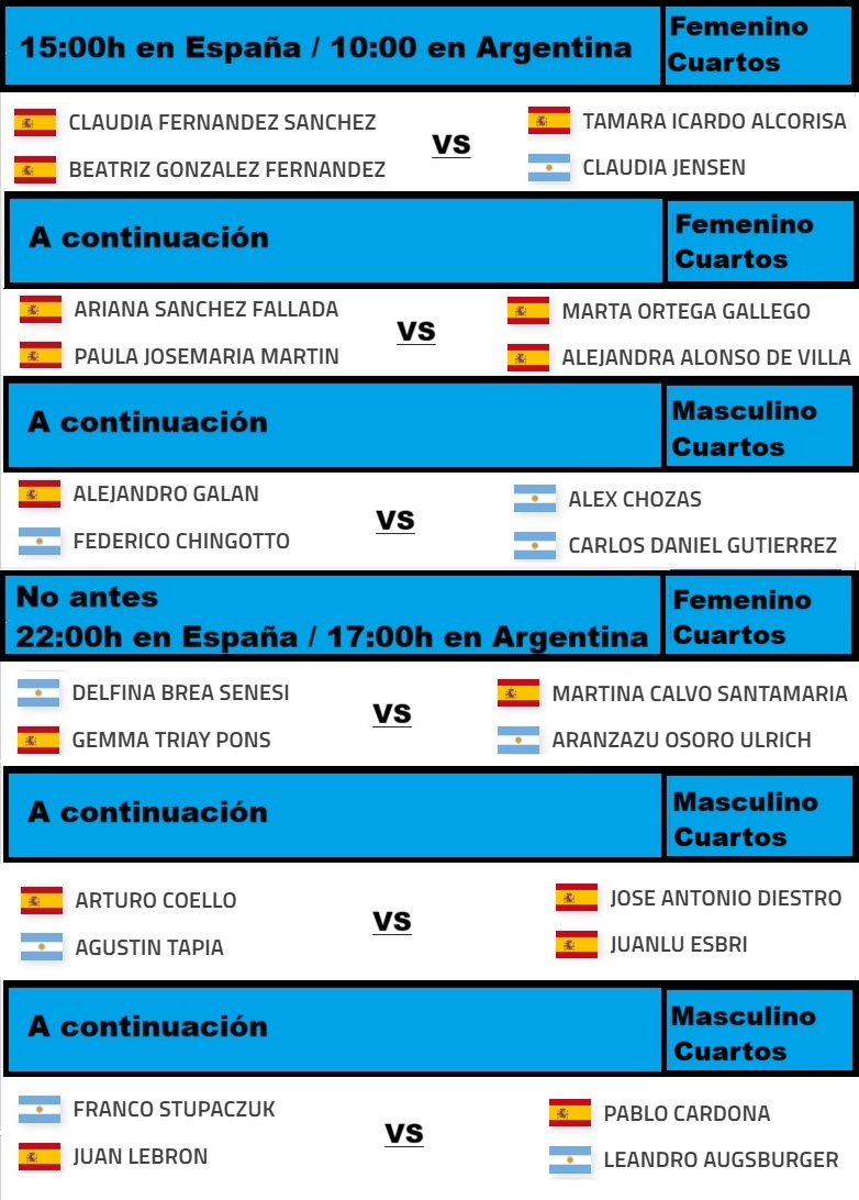 horario ver apostar Premier padel asunción p2