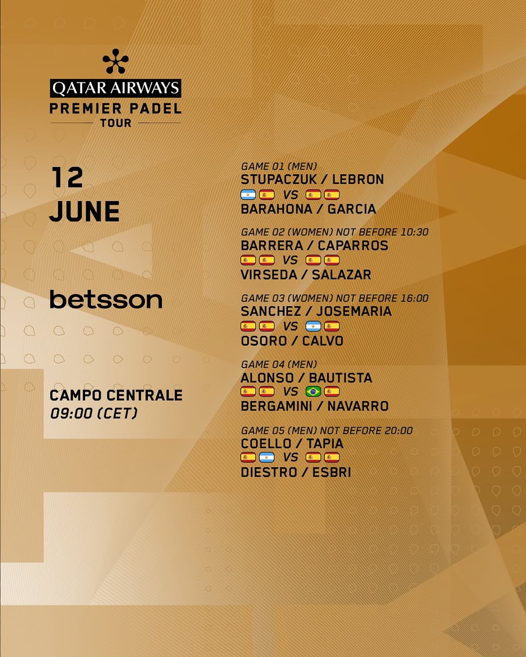 Horario, dónde ver y apostar en el Italy Major Premier Padel 1 horario