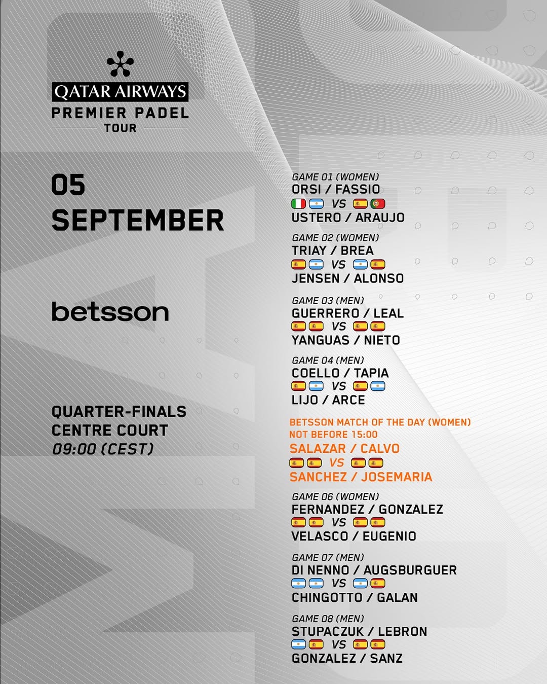 Horario y dónde ver los cuartos de final del Premier Padel Madrid P1 1 horario