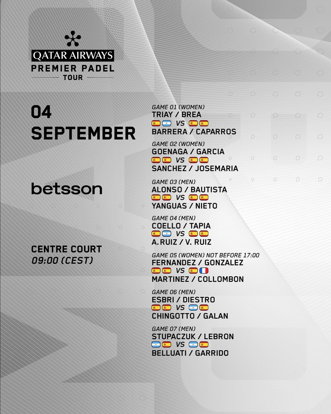 Horario y dónde ver los octavos de final del Premier Padel Madrid P1 1 horario