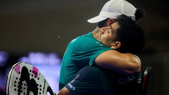 Chingalán celebrando el pase a la final @premierpadel Chingalán celebrando el pase a la final @premierpadel