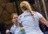 Equipo de Italia femenino derrotando al de Gran Bretaña en la segunda jornada de la FIP Euro Padel Cup Final 8