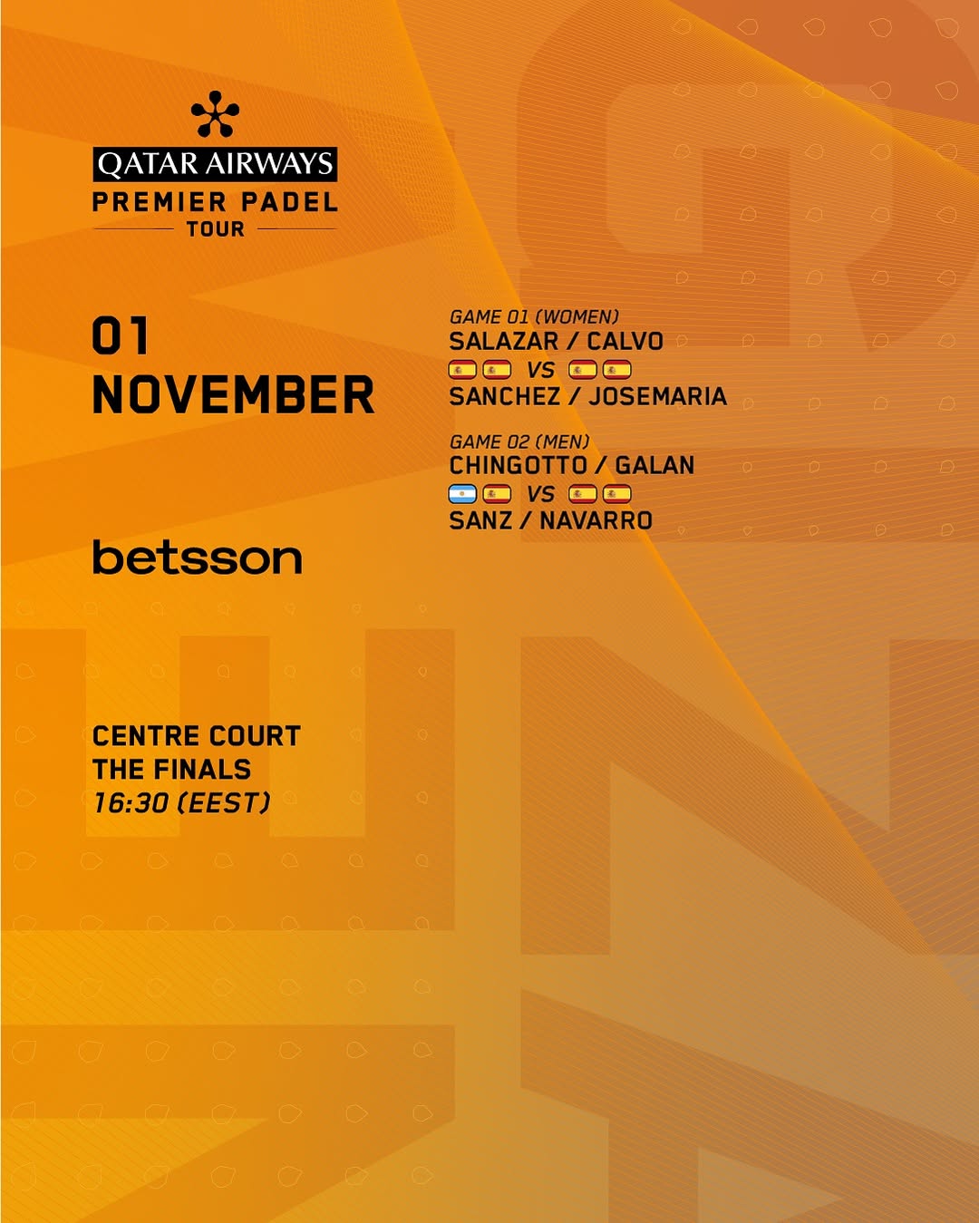Horario y dónde ver las finales del Premier Padel Newgiza P2 1 horario