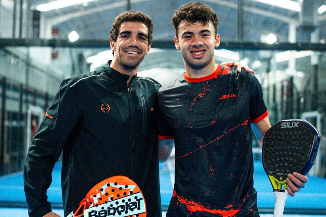 Lebrón y Augsburguer en un entrenamiento Juan Lebrón y Augsburgyer