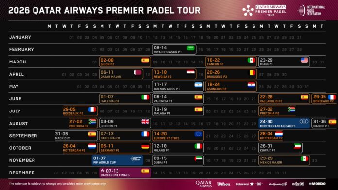 Calendario Premier Padel