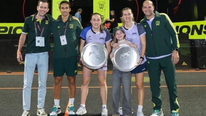 Ari Sánchez y Andrea Ustero después de ganar las finales de la PPL en Nueva York @propadelleague Ari Sánchez y Andrea Ustero después de ganar las finales de la PPL en Nueva York @propadelleague