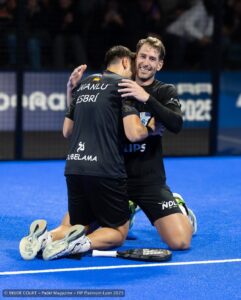 Álex Ruiz y Juanlu Esbrí celebrando su victoria en el FIP Platinum de Lyon 2025