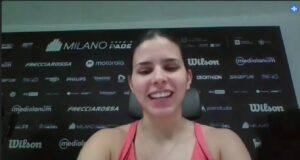 Delfi, durante la entrevista.