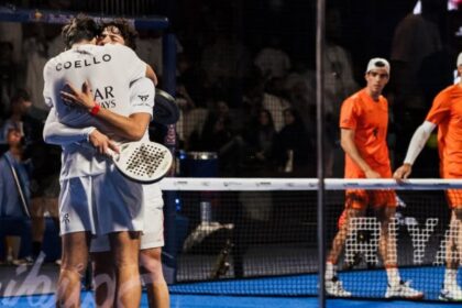 Coello y Tapia celebrando su pase a la final tras vencer a Lebrón y Augsburger, @premierpadel