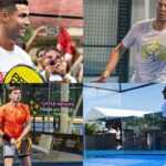 Cristiano Ronaldo, Rafa Nadal, Max Verstappen y Jimmy Butler jugando al pádel.