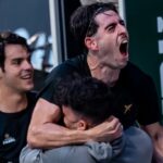 Jon Sanz y Coki Nieto tras vencer a Lebrón y Augsburger en los cuartos del Gijón P2. @jonsanzz