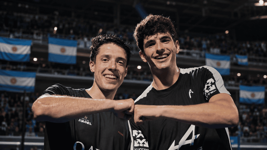 Coello y Tapia celebrando una victoria en Buenos Aires