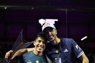 Galan y Chingotto celebrando en la final del Asunción P2