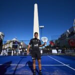 Pista de pádel en el obelisco de Argentina