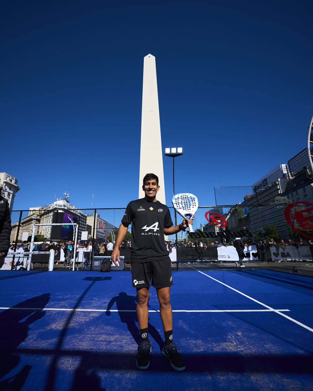 Pista de pádel en el obelisco de Argentina