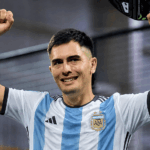 Maxi Arce con la camiseta de la selección argentina