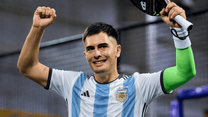 Maxi Arce con la camiseta de la selección argentina