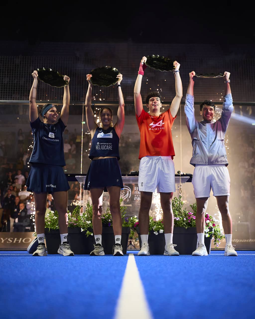Coello, Tapia, Triay y Brea celebrando el torneo ganado en Roma 2026