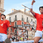 Coello y Tapia celebrando la final ganada del Valladolid P2