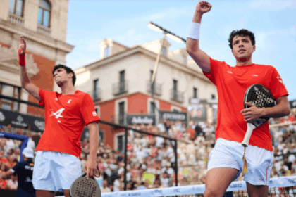 Coello y Tapia celebrando la final ganada del Valladolid P2