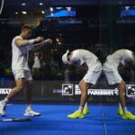Momo y Campa celebrando la victoria en los octavos del Major de Roma / PremierPadel