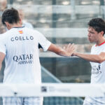 Coello y Tapia celebrando su resultado en las semifinales del Valladolid P2