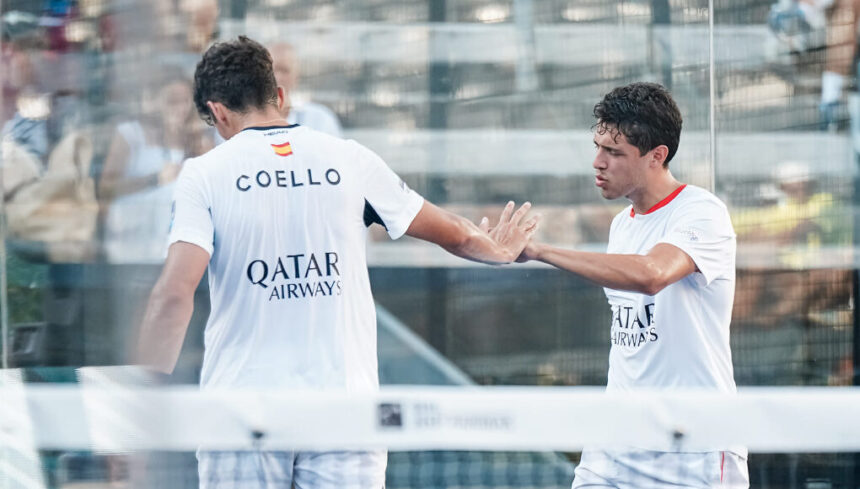 Coello y Tapia celebrando su resultado en las semifinales del Valladolid P2