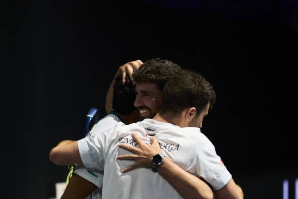 Castaño y Goenaga tras vencer a Coki y Jon Sanz en los 16avos del Pretoria P1.