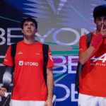 Coello y Tapia antes de jugar la final del Málaga P1.
