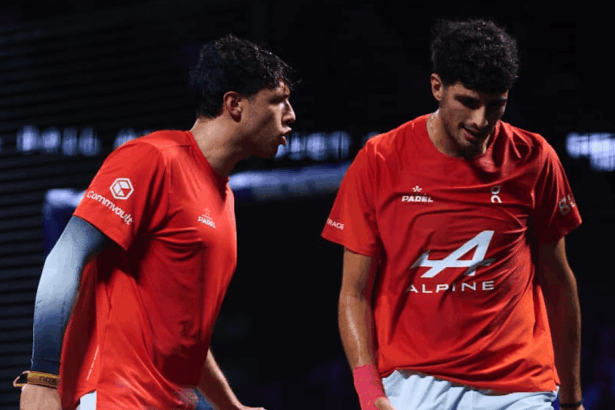 Coello y Tapia durante la final del Bordeaux P2