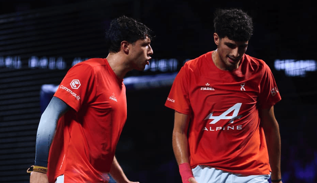 Coello y Tapia durante la final del Bordeaux P2