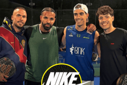 Tapia y Lebrón junto a Drake en el evento de Nike.