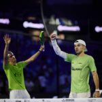 Lebron y Leo celebrando el pase a semis del Málaga P1 / PremierPadel