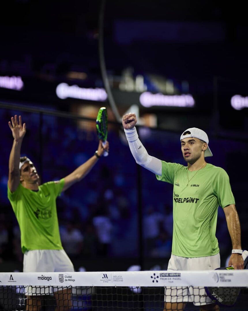 Lebron y Leo celebrando el pase a semis del Málaga P1 / PremierPadel