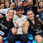 Marta ortega y Martina Calvo durante un partido