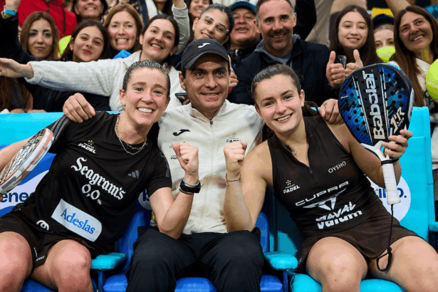 Marta ortega y Martina Calvo durante un partido