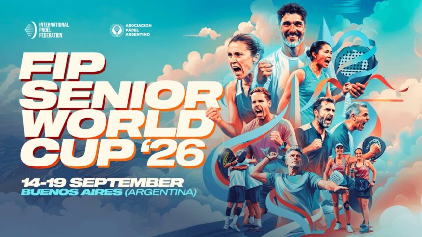Cartel oficial del FIP Senior World Cup 2026.
