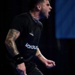 Javi Leal celebrando un punto