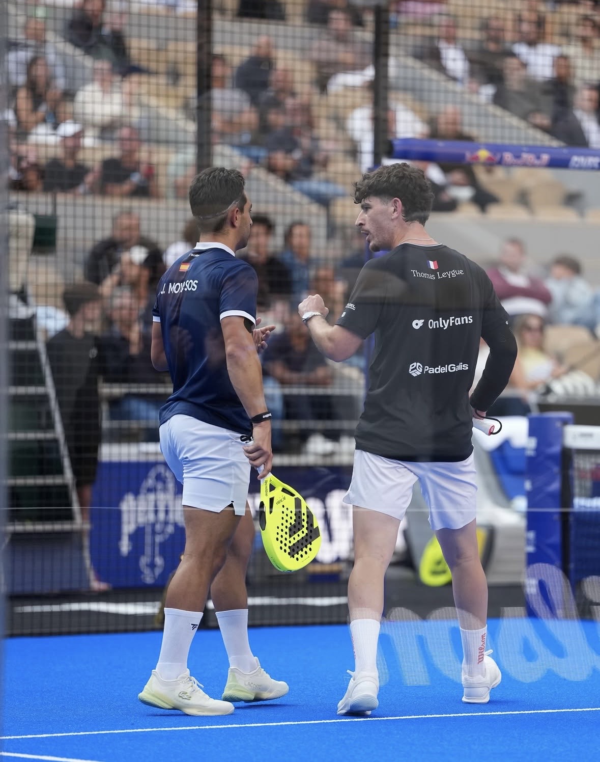 Thomas Leygue y Jesus Moya durante el partido
