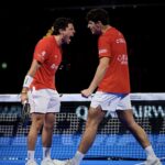 Coello y Tapia celebrando
