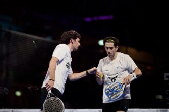 Sanz y Stupa durante el partido