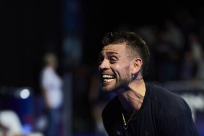 Gonza y Libaak tras ganar a Leal y Guerrero en los octavos de final del Rotterdam P2.